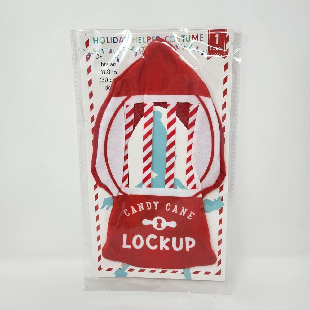 Candy Cane Lockup Gum Ball Elf Holiday Helper Costume (Stripe Pack)